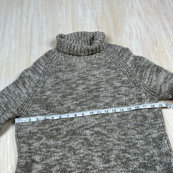 Zara Knit Tunic Chunky Turtleneck Gray Casual Slit Waist Long Sleeve Sweater S - Picture 11 of 13